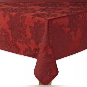 NWT the big one poinsettia tablecloth red 60”x120” rectangular oblong